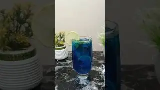 Simple blue lagoon mocktail recipe #drink #mojito #mocktail #summerdrink #recipe