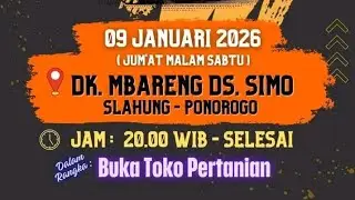 LIVE 🔴 PAGELARAN SENI GAJAH TLOGO MULYO DI DESA SIMO SLAHUNG DALAM RANGKA PERESMIAN TOKO PERTANIAN