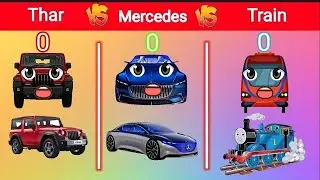 Thar vs Mercedes vs Train || Palpal facts #comparison #vs #palpalfacts