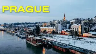 Winter Snow Walk in Prague
