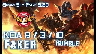 SKT T1 Faker RUMBLE vs PANTHEON Mid - Patch 9.20 EUW Ranked