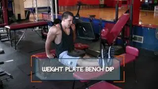 Weight Plate Bench Dip - How to do Weighted Bench Dips