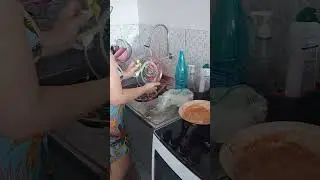 Limpando a louça da janta | rotina real sem conversa 
