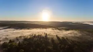 Fascinating Aerial Fog Time Lapse: Drone Hyperlapse - DJI Drone Timelapse, CT MA NY Drone Video