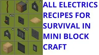 All Electrics Recipes for Survival in Mini Block Craft