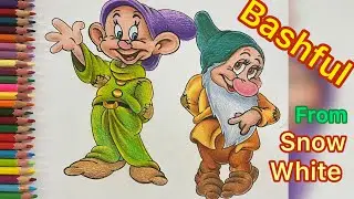 Hey Kids, Let's Draw Bashful from Snow White Together | #viralvideo #drawingtutorial #snowwhite #art