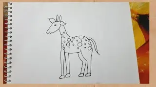  Simple Giraffe drawing #art #drawing #shorts