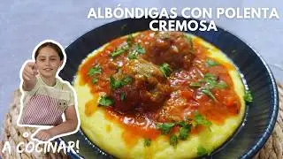 ALBONDIGAS CON POLENTA CREMOSA, la mejor manera de matar el frío!