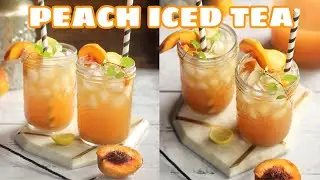 World&rsquo;s Best Peach Ice Tea Recipe | No refined sugar | No artificial flavours #short #shorts