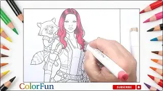 Gamora, Groot, and Rocket Raccoon Come to Life in This AMAZING Coloring Session