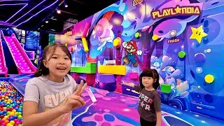 Main Rintangan Mario, Perosotan Lampu, Obby Roblox di Playground Anak