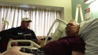 Doug singing to frank gillard two days before Frank died