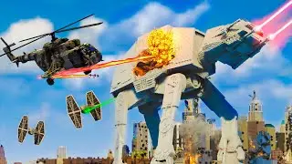 Realistic AT-AT Star Wars Destruction 😱 Teardown Movie