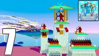 Archery Bastions: Castle War &ndash; Gameplay Walkthrough Part 7 | Insane Arrow Rain vs Samurai Fortress