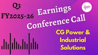 CG Power & Industrial Solutions share Q3 FY2025-26 Earnings Conference Call ||