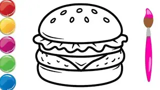 How To Draw A Burger | Burger Drawing | Easy Step By Step Burger Drawing |