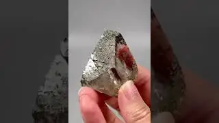 Chlorite Coated Smoky Quartz Crystal