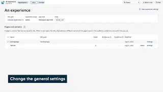 UI Builder | Change the general settings in your workspace experience