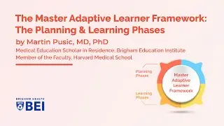 The Master Adaptive Learner Framework:  The Planning & Learning Phases