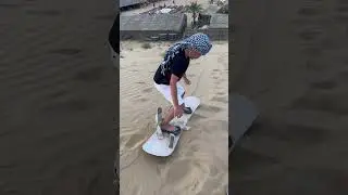 Sandboarding with kids