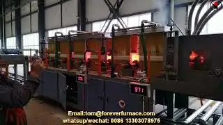 Square tube pipe induction hardening furnace - quenching pipe machine #squarepipe #pipehardening