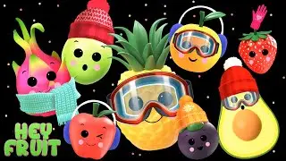 Fruits Dancing with winter - Dancing Fruit - Winter Party - Fun Dance Video with Music & Animation