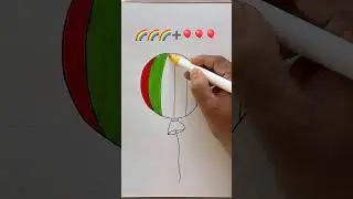 Rainbow🌈 + Balloon🎈= #kids #creative #craft #kidsdrawing #shorts #cartoon