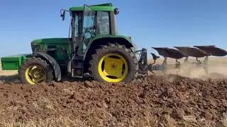 John deere 6110 practice ploughing with a ransomes tsr 300