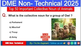 Top 50 Collective Nouns Of Animals 🐦🦁 For All Assam's Competitive Exams 🎯💯