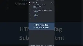 Text Formatting Tags in HTML, sub Tag for Subscript Style | HTML CSS Tutorial for Beginners #html