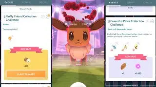 Fluffy Friend & Powerful paws collection challenge || #pokemongo #talestransformation