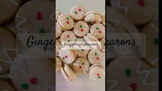 Gingerbread Macarons #macaron #frenchmacarons #macfly #macflip #macroll #gingerbread #short #process