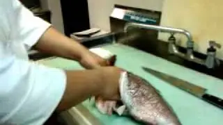 how to cut Madia (red sea bream)
