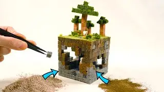 I made a MINECRAFT Biome out of REAL DIRT and ROCKS