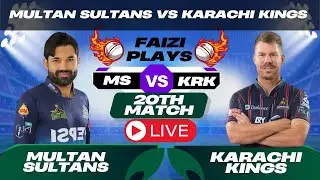 PSL LIVE : MULTAN SULTANS vs KARACHI KINGS 20th MATCH  | KRK vs MS PSL 2025 LIVE COMMENTARY 3