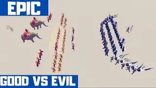 GOOD vs EVIL FACTION in EPIC BATTLE 1 - Totally Accurate Battle Simulator TABS