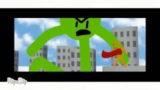 super orange vs Greenzilla but i added a face. credit @alanbecker