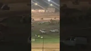 Wingless sprint car rollover