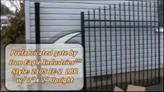 Installation of a double swing gate