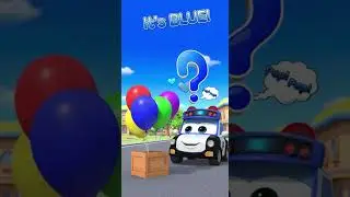 What Color Is the Police Car? 💙 | Kids Color Cartoon