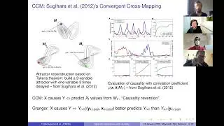 Inferring species interactions using Granger causality and convergent cross mapping