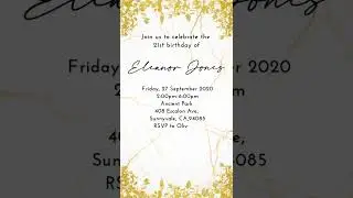 Adult Party Time Invitation, Milestone Birthday Invitation
