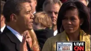 President Obama's inaugural address Oath of Office Part 1