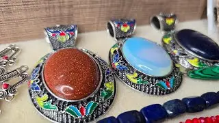 Посылка с Aliexpress #stonebeads #handmade #artwork #jewelry #beads #кулон #лазурит #унакит #circon 