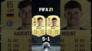 Kai Havertz VS Mason Mount Fifa Comparison #fifa17 #fifa23 #eafc24 #comparison #football #shorts