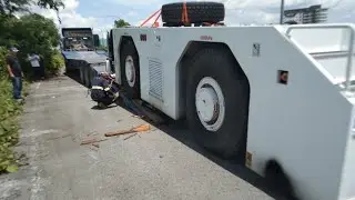 Jentera penolak kapal terbang lebih 50 ton hampir jatuh‼️