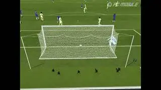 Crazy free kick moment(in a video game)