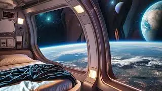 Spaceship Hum | Deep Space Sleep Sounds | Relaxing Starry Night Ambience for Sleep & Focus (8 hours)