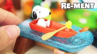 RE-MENT || UNBOXING Snoopy Terrarium On Vacation  - Miniature Land