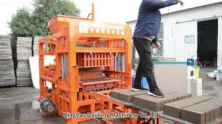 QT4-15 Automatic concrete brick making machine for making solid bricks #darifengblockmachine